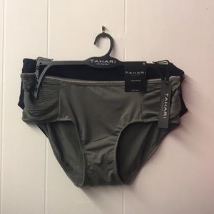Tahari, sz M, panties, NWT, 1 gray, 1 black